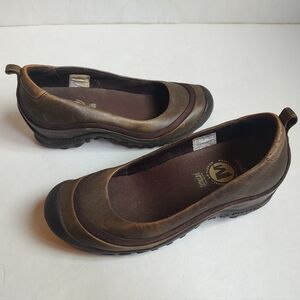 Merrell Plaza Ballet Slip On Women's Loafers Leather Rubber Comfort 5.5 Wedge